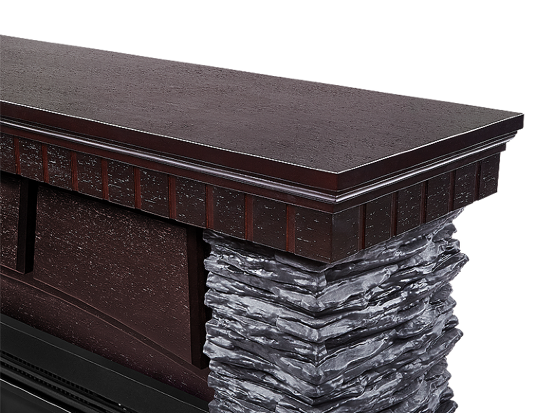 Портал Firelight Porto 25 камень черный, шпон венге