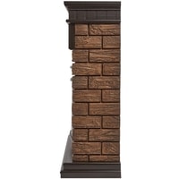 Firelight Bricks Wood 25 (камень темный/шпон венге)