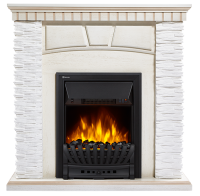 Портал Firelight Porto Classic камень белый, шпон беленый дуб