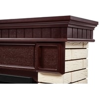 Firelight Bricks 25 (камень бежевый/шпон темный дуб)