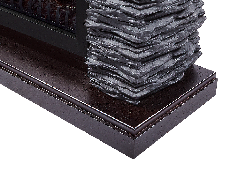 Портал Firelight Porto 25 камень черный, шпон венге