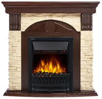 Портал Firelight Torre Classic U (угловой) камень слоновая кость, шпон темный дуб