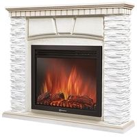 Firelight Porto 25 (камень белый/шпон беленый дуб)