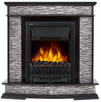 Портал Firelight Scala Classic камень сланец скалистый белый, шпон белый дуб