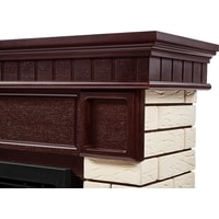 Firelight Bricks 30 (камень бежевый/шпон темный дуб)