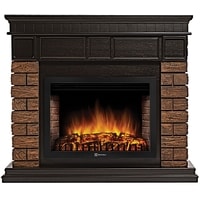 Firelight Bricks Wood 30 (камень темный, шпон венге)