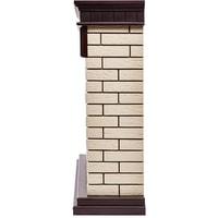 Firelight Bricks 30 (камень бежевый/шпон темный дуб)