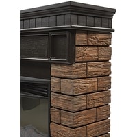 Firelight Bricks Wood 25 (камень темный/шпон венге)