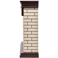 Firelight Bricks 25 (камень бежевый/шпон темный дуб)