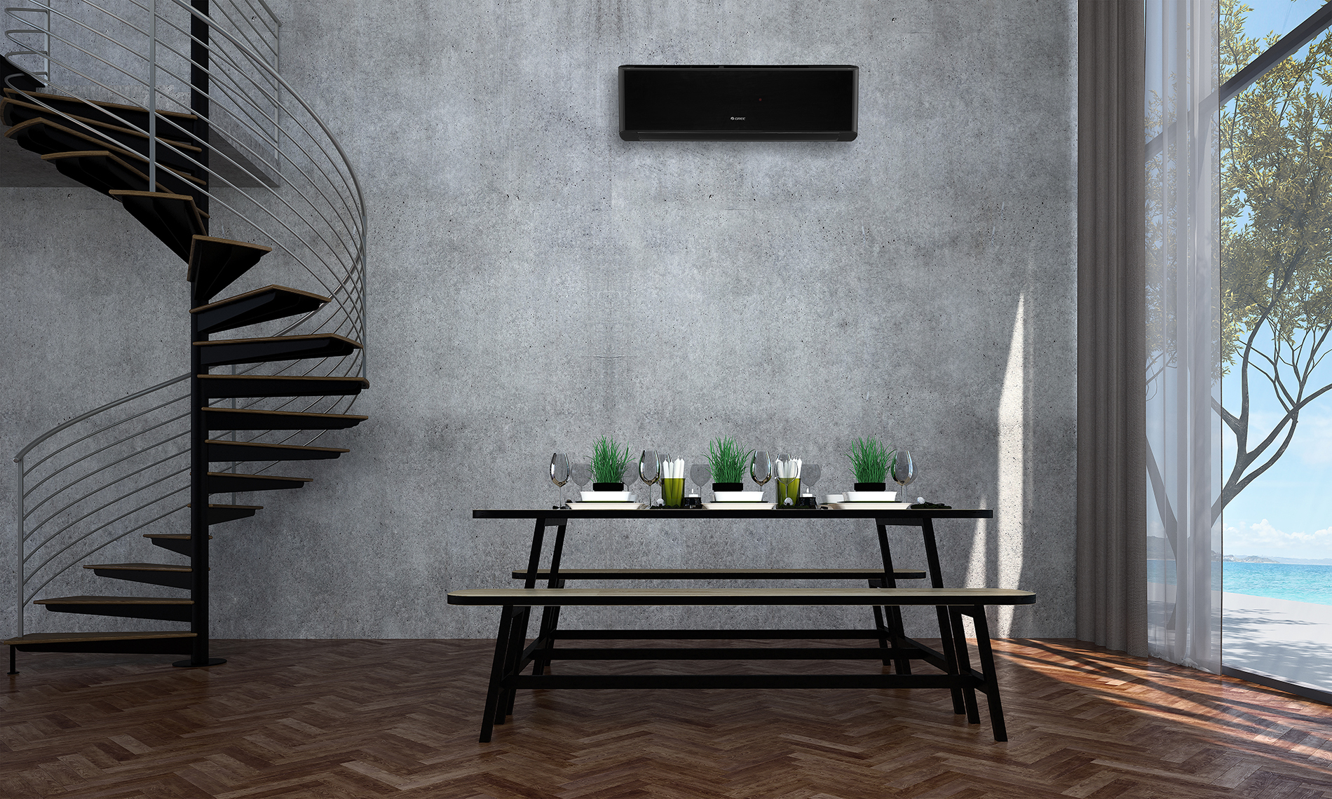 Amber Standart BLACK Inverter GWH18YD-K6DNA1A