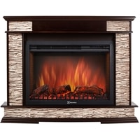 Firelight Scala 30 (камень сланец скалистый бурый/шпон темный дуб)