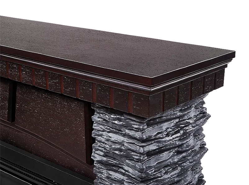 Портал Firelight Porto 25 камень черный, шпон венге