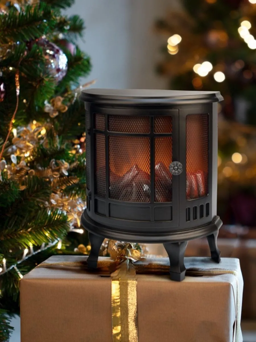 Светодиодный камин «Винтаж» с эффектом горящих дров и живого огня