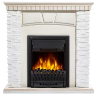 Портал Firelight Porto Classic камень белый, шпон беленый дуб