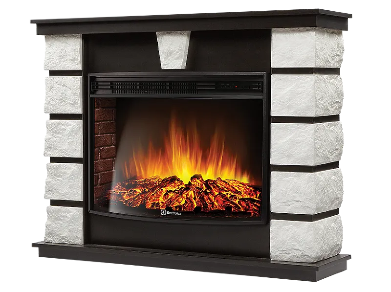 Портал Firelight Excalibur 30 камень белый, шпон венге