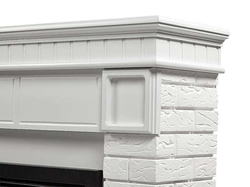 Портал Firelight Bricks 25 камень белый, белая эмаль