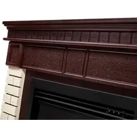 Firelight Bricks 25 (камень бежевый/шпон темный дуб)