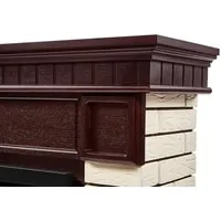 Firelight Bricks 25 (камень бежевый/шпон темный дуб)