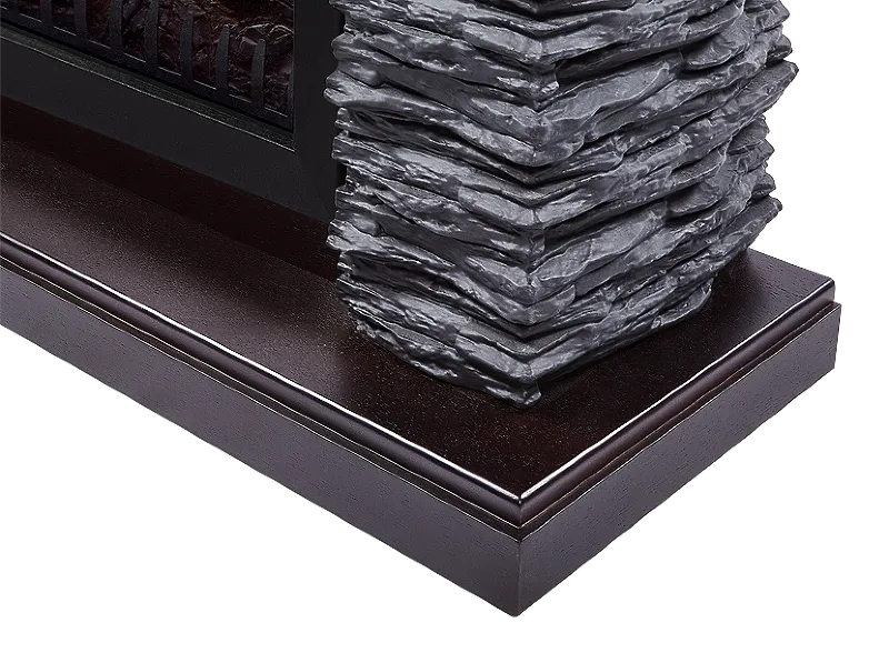 Портал Firelight Porto 25 камень черный, шпон венге