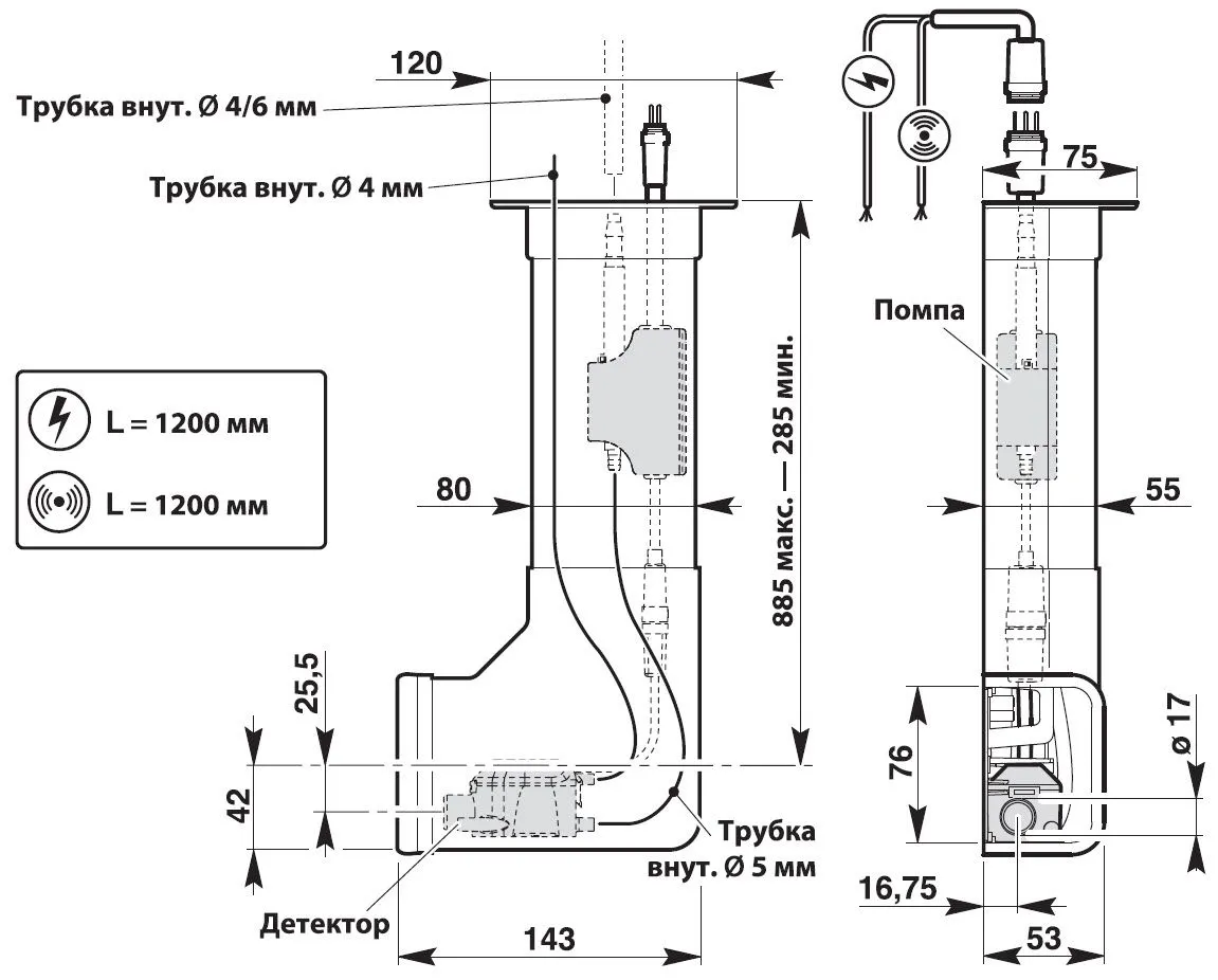 Дренажный насос SFA Sanicondens Clim mini Pack