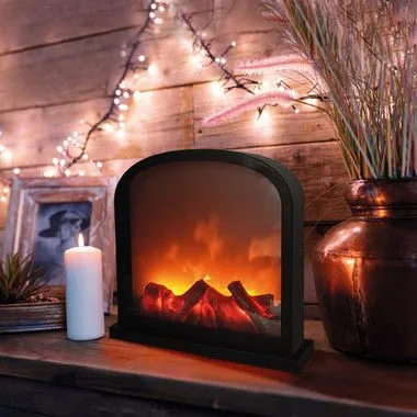 Светодиодный камин «Шале» с эффектом живого огня