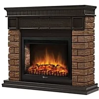 Firelight Bricks Wood 30 (камень темный, шпон венге)