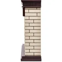 Firelight Bricks 30 (камень бежевый/шпон темный дуб)