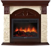 Портал Firelight Torre 25U (угловой) камень белый, шпон белёный дуб