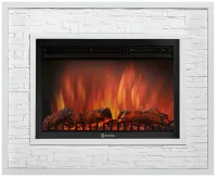 Портал Firelight Loft 30 камень белый, белая эмаль