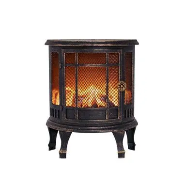 Светодиодный камин «Винтаж мини» с эффектом живого огня, бронзовый