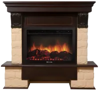 Портал Firelight Forte 25S камень бежевый, шпон венге