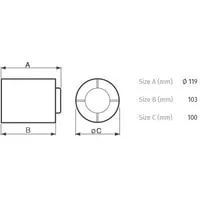 Vortice Punto Ghost MG 120/5" T LL