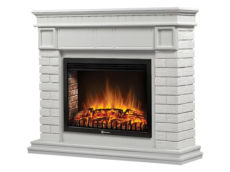 Портал Firelight Bricks 30 камень белый, белая эмаль