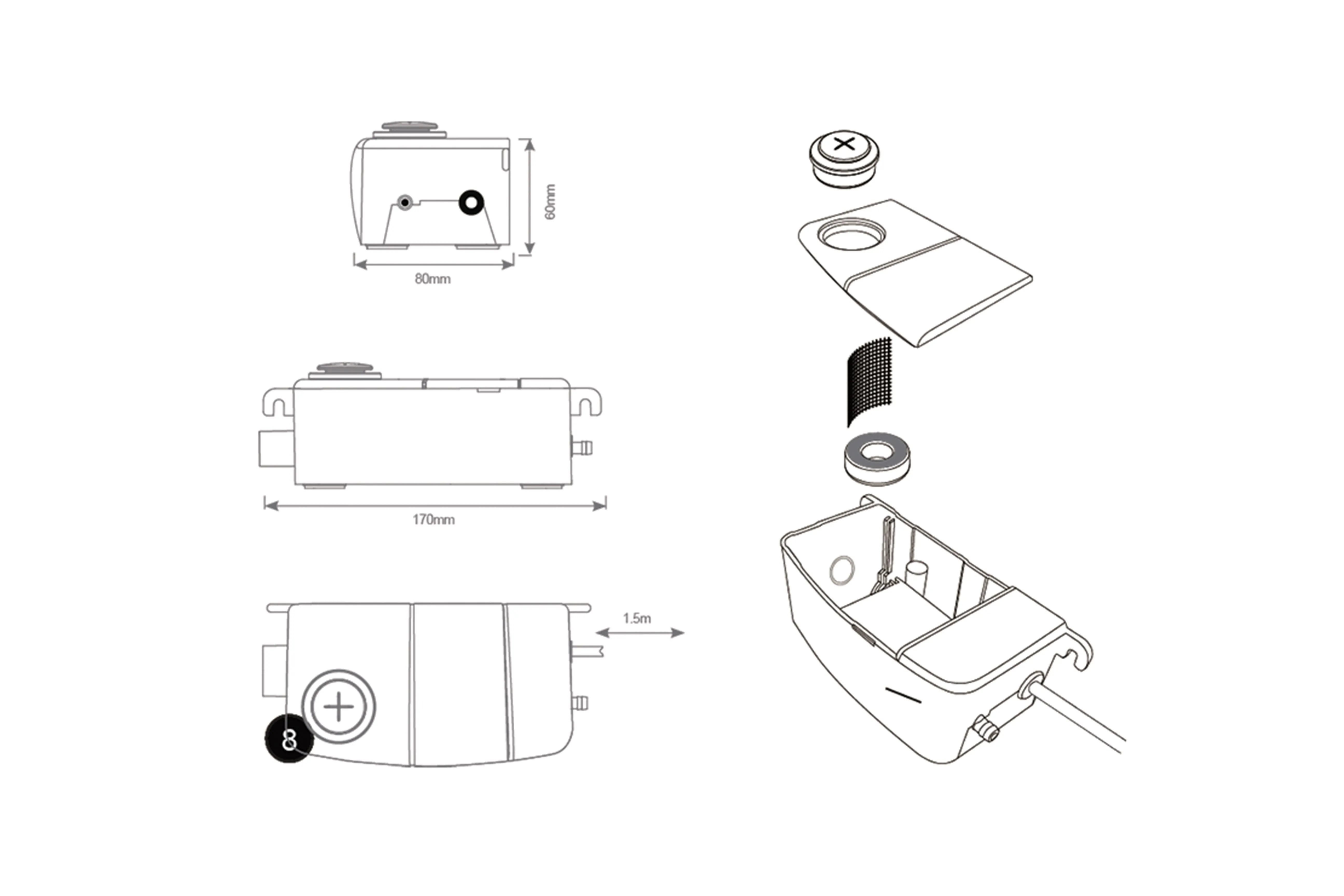 Дренажный насос Refcenter MUTE TANK 